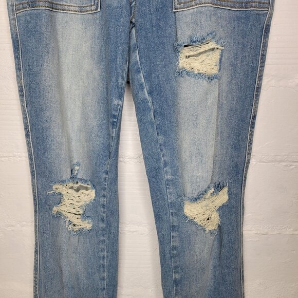 Judy Blue Women's Junior's Size 3 Jeans Boyfriend Fit High Waist Distressed - Picture 4 of 10